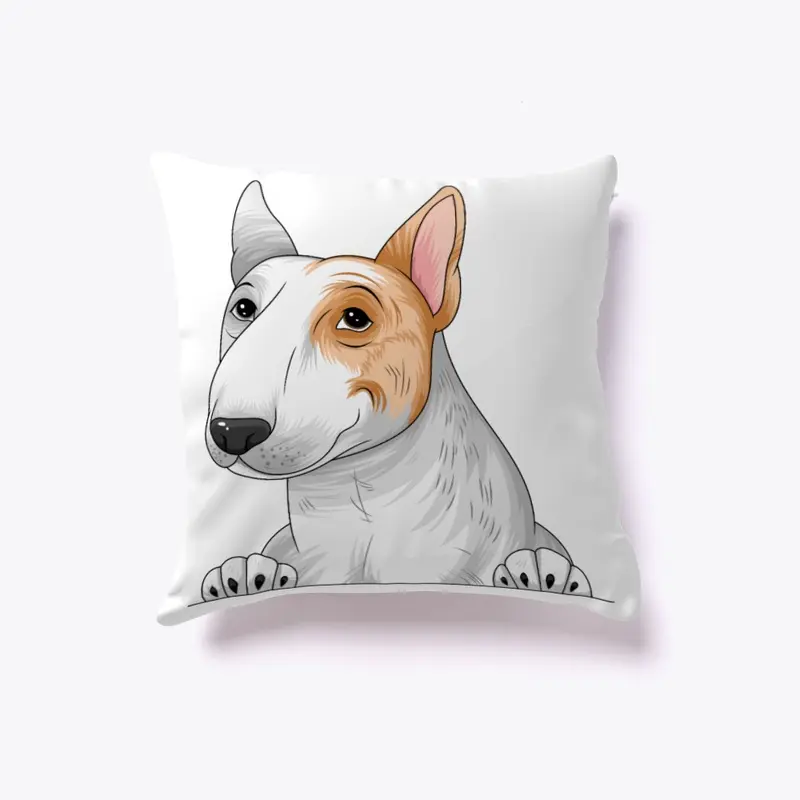 bull terrier Pillow 7